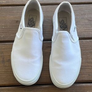 Vans, white, womens 8.
